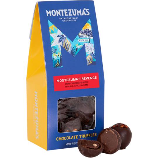 Montezuma's famous and very popular dark chocolate truffles, with chilli, lime and tequila.