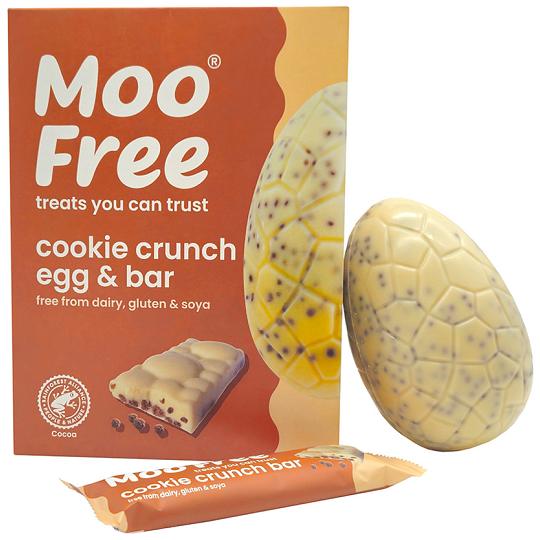 Moo Free cookie crunch egg & bar White Chocolate Easter Egg 135g