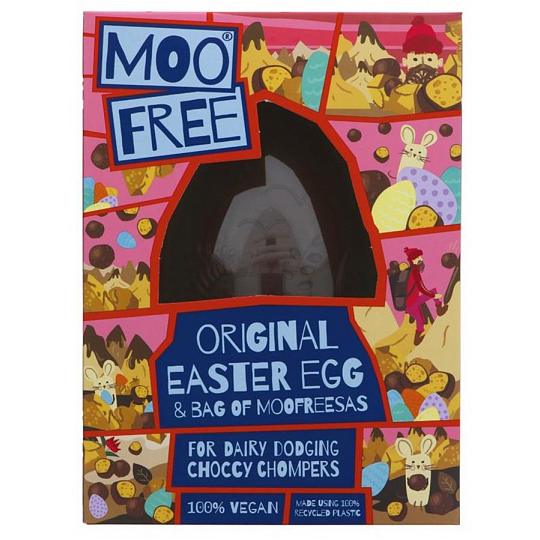 MOO FREE Original Chocolate Easter Egg & Bag of Moofreesas