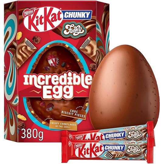 Nestlé KitKat CHUNKY Funky Incredible Egg Chocolate Easter Egg 380g
