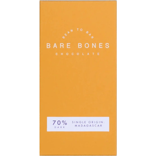 Bare Bones Chocolate Madagascar 70% Dark Chocolate Bar