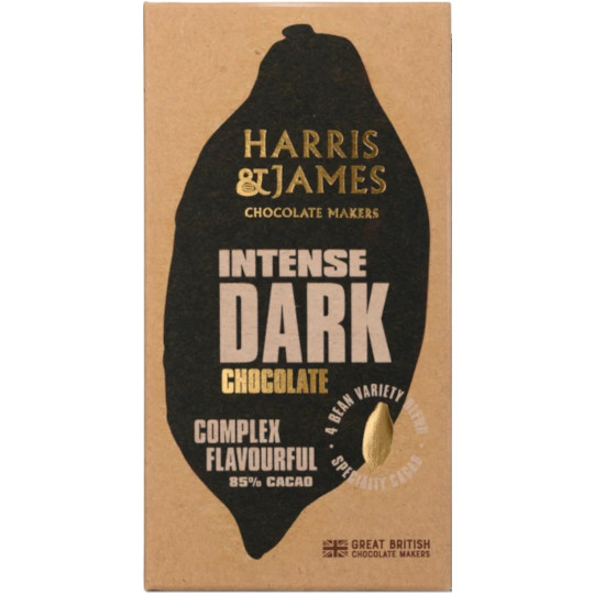 Harris & James Intense 85% Dark Chocolate Bar
