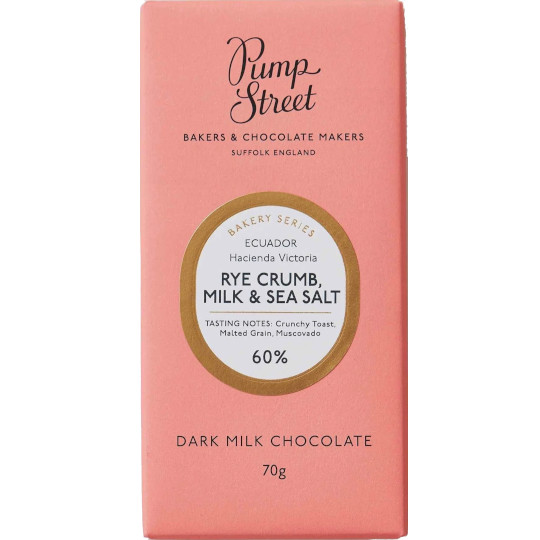 Pump Street Rye Crumb, Milk & Sea Salt 60% Chocolate Bar