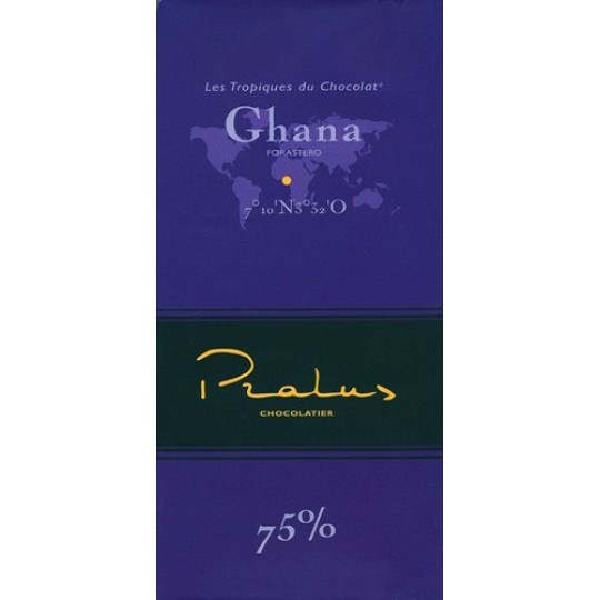 Pralus Ghana 75% Cocoa Dark Chocolate Bar