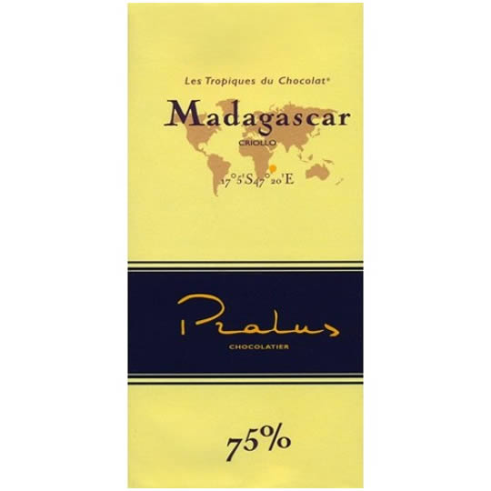 Pralus Madagascar 75% Cocoa Dark Chocolate Bar