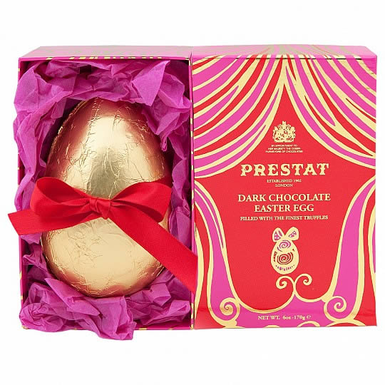 Prestat Dark Chocolate Easter Egg Filled With The Finest Truffles 170g
