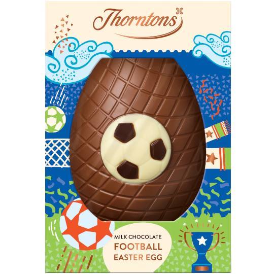 Buy Thorntons Milk Chocolate Football Easter Egg from thorntons Thorntons Milk Chocolate Football Easter Egg