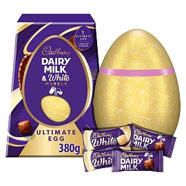 Cadbury Dairy Milk & White Chocolate Marble Easter Egg 372g