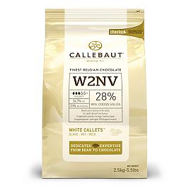 Callebaut W2NV 28% Cocoa White Chocolate Callets 2.5kg