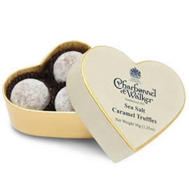 Charbonnel et Walker Sea Salt Caramel Chocolate Truffles Mini Heart Shaped Chocolate Box 36g
