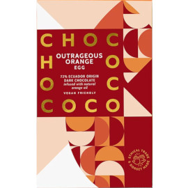 CHOCOCO Outrageous Orange 72% Cocoa Dark Chocolate Easter Egg