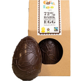 Cocoa Loco 72% Dark Chocolate Easter Egg with Chocolate Buttons 225g
