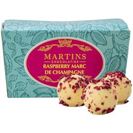 Martin’s Chocolatier Raspberry Marc de Champagne Chocolate Truffles Ballotin
