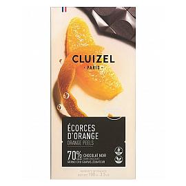 Michel Cluizel Orange Peels 70% Cocoa Dark Chocolate Bar
