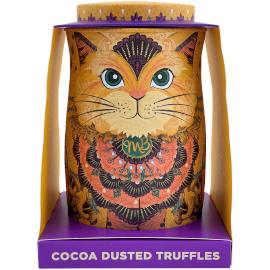 Monty Bojangles “Savanna Gold” Flutter Scotch Cocoa Dusted Chocolate Truffles Cat Tin