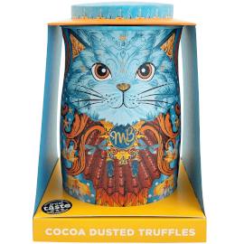 Monty Bojangles “Spirit Blue” Coconut Crush Cocoa Dusted Chocolate Truffles Cat Tin