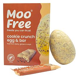 Moo Free cookie crunch egg & bar White Chocolate Easter Egg 135g