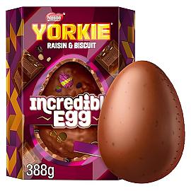 Nestlé YORKIE Raisin & Biscuit Incredible Egg Chocolate Easter Egg 388g