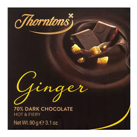 Thorntons Ginger 70% Dark Chocolate Block