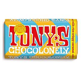 TONY’S CHOCOLONELY milk rice crispy caramel Chocolate Bar 180g