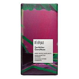 VIVANI Zartbitter GanzNuss Dark Chocolate with Whole Hazelnuts Chocolate Bar 100g