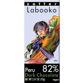 zotter Labooko Peru 82% Dark Chocolate Bar 70g
