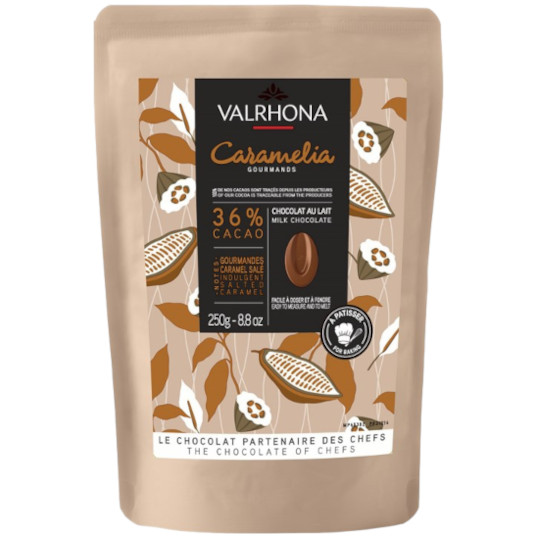 VALRHONA Caramelia 36% Cacao Milk Chocolate Chips 250g