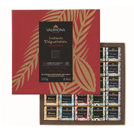 VALRHONA Les Intenses 50 Dark Chocolate Tasting Squares 250g