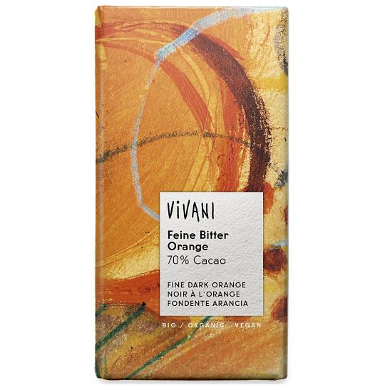 VIVANI Feine Bitter Orange 70% Cacao Dark Chocolate with Orange Chocolate Bar 100g