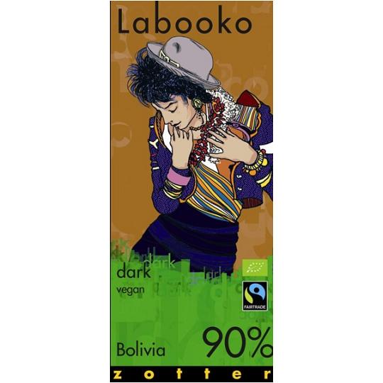 zotter Labooko dark vegan Bolivia 90% Dark Chocolate Bar 65g