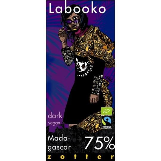 zotter Labooko dark vegan Madagascar 75% Dark Chocolate Bar 70g